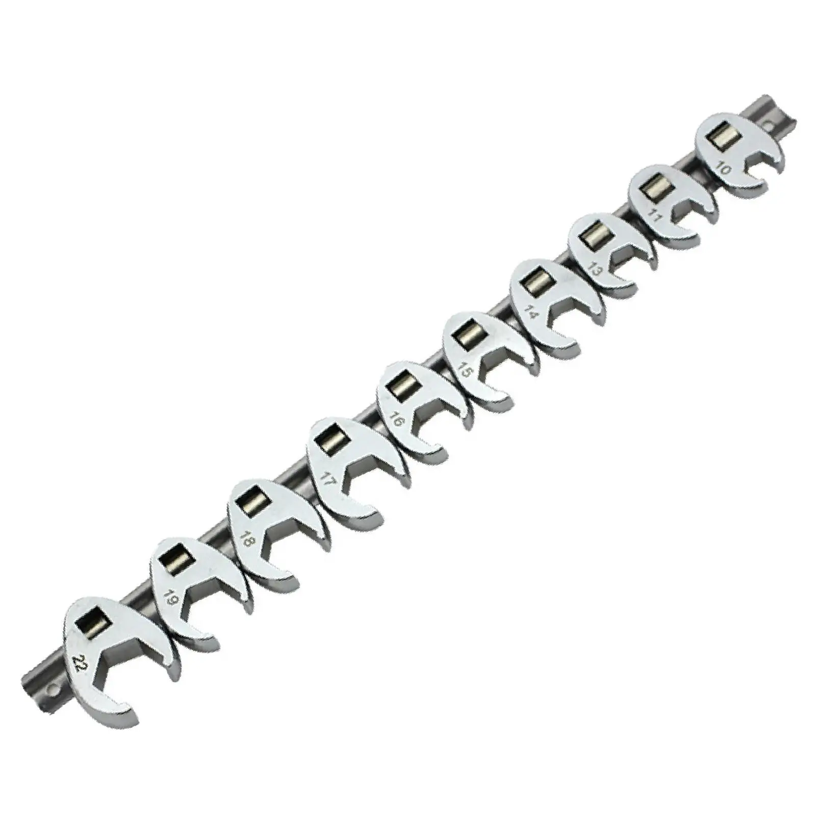 10 Pieces 3/8 inch Drive Crowfoot Wrench Set Metric Automotive Repair Tools