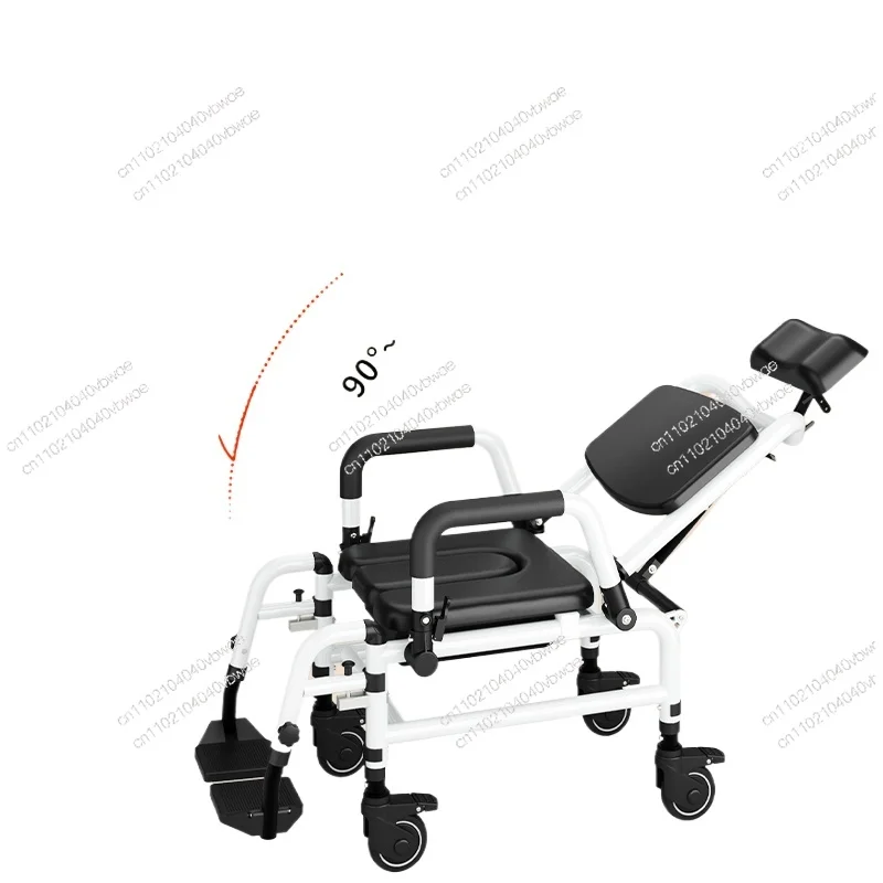 Elderly mobile toilet  chair bath  chair with wheels multifunctional nursing chair trolley