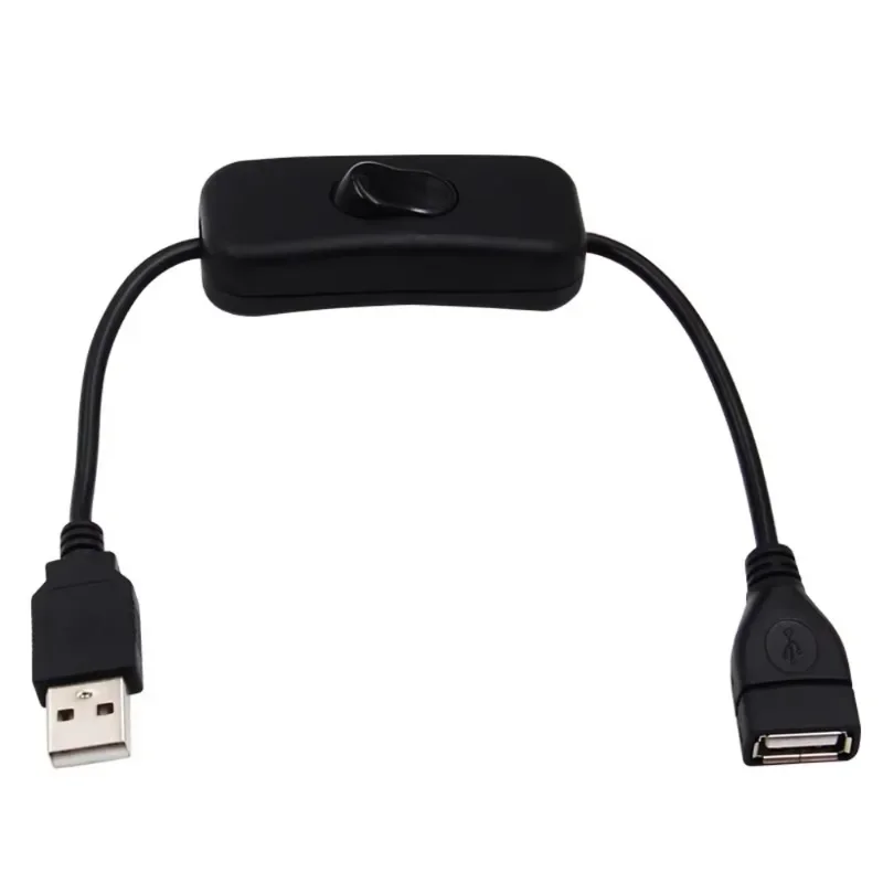 Câble USB avec interrupteur marche/arrêt, câble d'extension pour lampe USB, ventilateur USB, ligne d'alimentation, adaptateur T Vets de salle de bain durable, 28cm