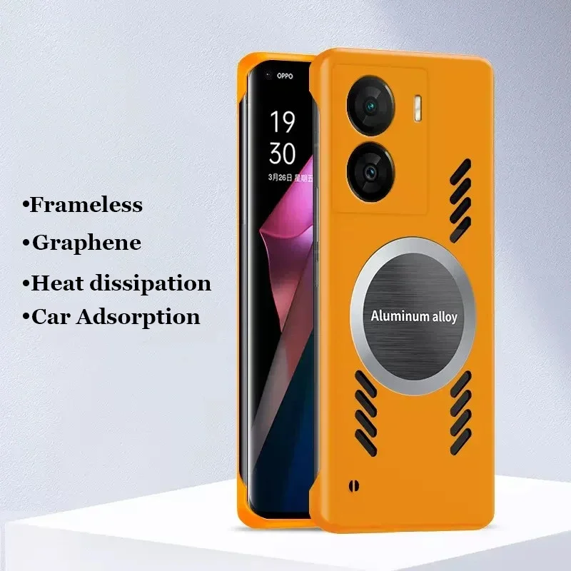 Frameless Graphene Car Adsorption Case For vivo iQOO Z9 Turbo Z8 Z8X Z7 Z7i Z7X Z6 Z6X Z5 Z5X Z3 Back Shell Cover Protector