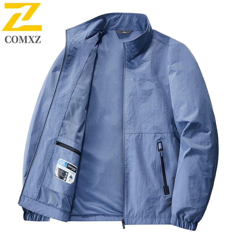 2025 New Spring Autumn Jacket Men's High Quality Loose Solid Color Wear-resistant Work Windbreaker Outdoor Casual Fishing Coat
