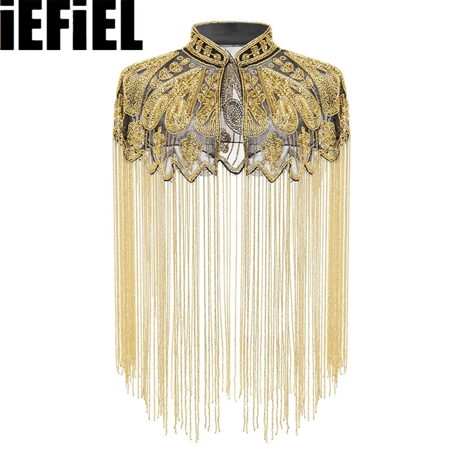 

Женская шаль с бахромой, платья-хлопушки, вечерняя накидка с блестками и бисером, художественный декор для свадебной вечеринки