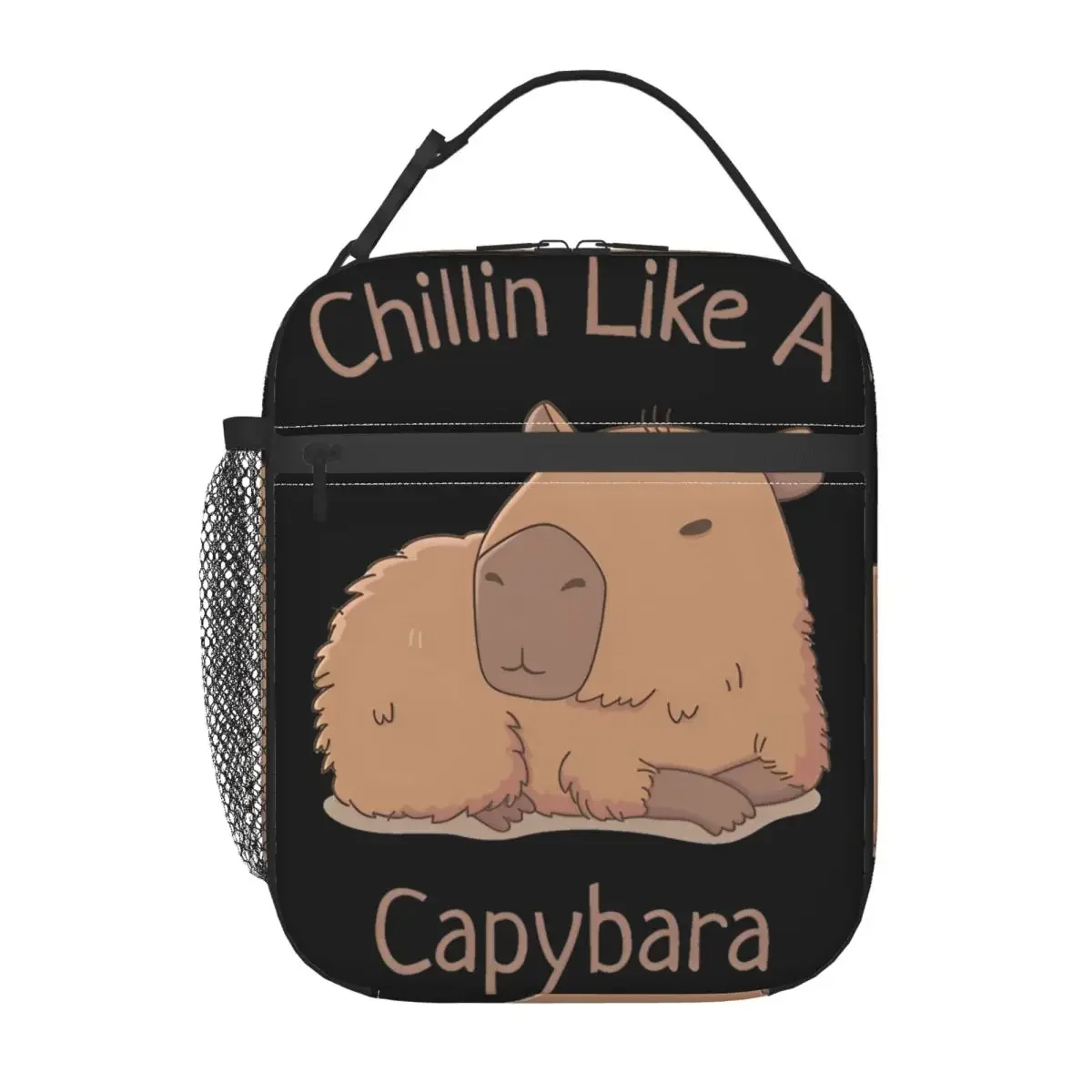 Chilin Like A Capybara Thermal Insulated Lunch Bag for Office Portable Bento Box Thermal Cooler Lunch Boxes