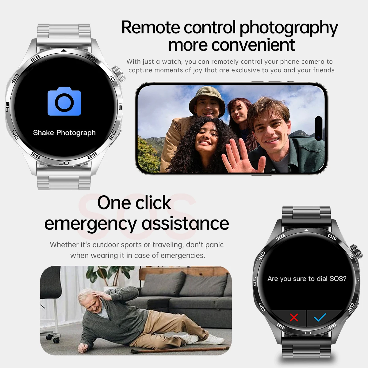 2025 ใหม่ผู้ชายSmart Watch GT 5 Proหน้าจอAMOLEDบลูทูธกีฬาSmart Watch Heart Rateนาฬิกาสมาร์ทกันน้ํากลางแจ้ง