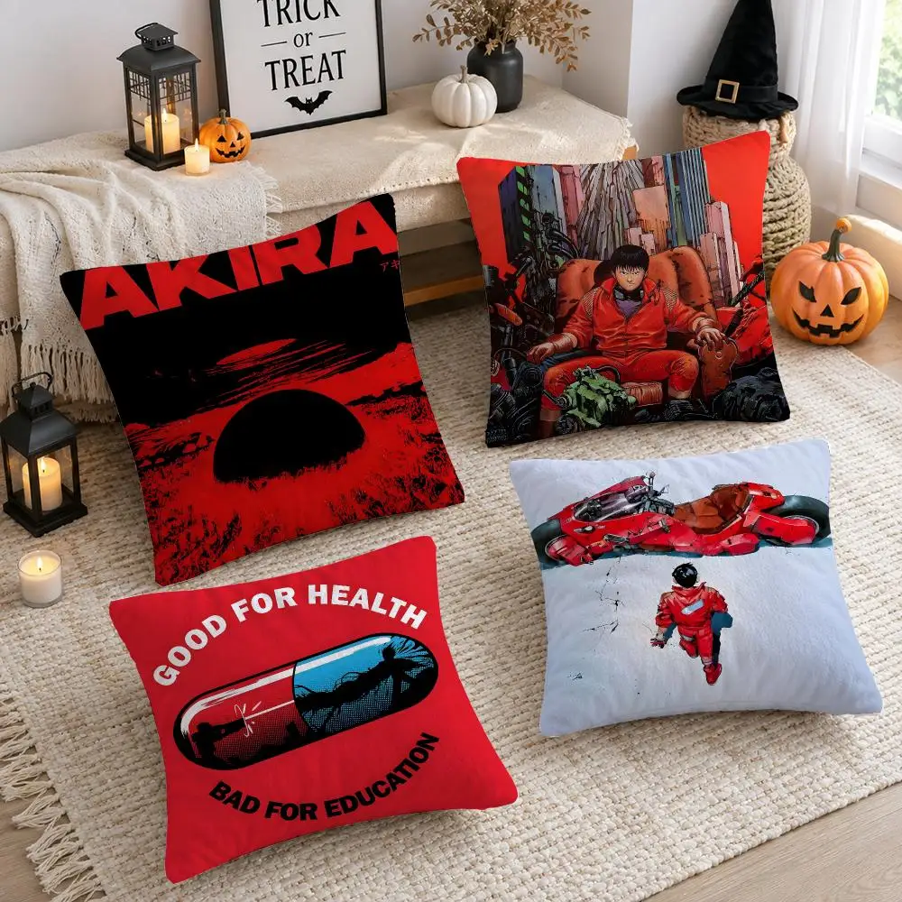 Japanese Anime A-Akira Cushion Cover Plush Decorative Pillow Case With Hidden Zipper Cutecore Room Decor For Home
