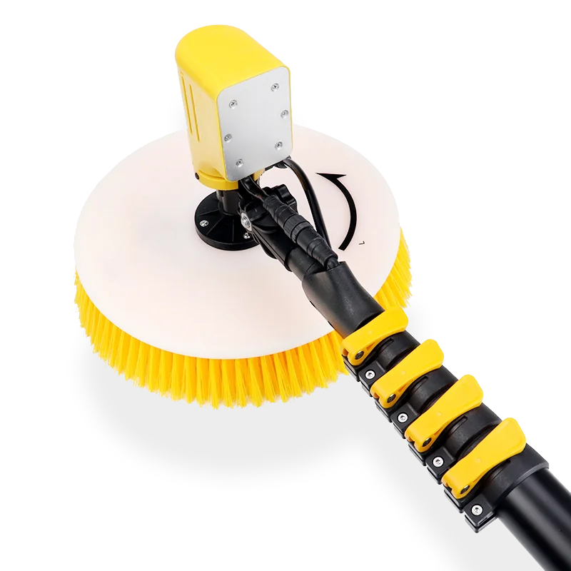 Single head solar panel cleaning brush expandable PP pole