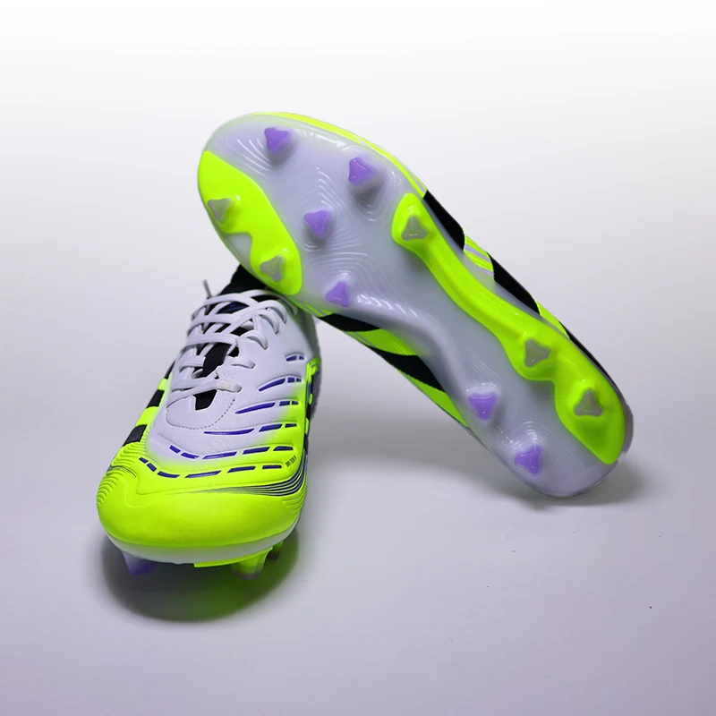 

Pro Pink Lace-up Mens Soccer Shoes Outdoor Non-Slip Turf Soccer Cleats for Youth TF/FG Training Football Boots Chuteira Campo