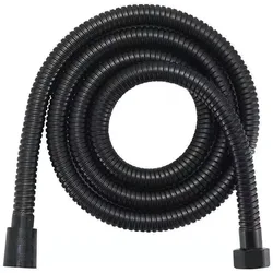 1.5/2M Stainless Steel Shower Hose Black/Silver Long Bathroom Shower Water Hose Extension Plumbing Pipe Showerhead Tube