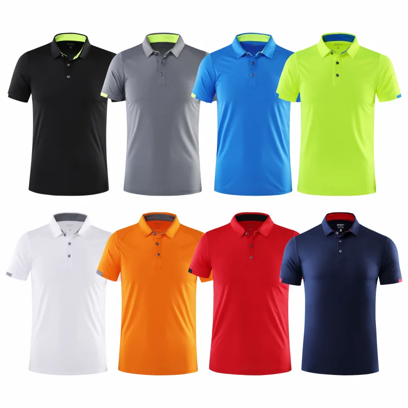 Quick-drying Sports Polo Shirt Custom Design Company Brand Logo Breathable Short Sleeved Polo Embroidery Printing Patter Text