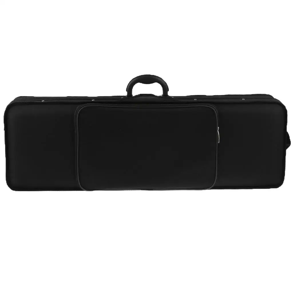 4/4 Violin Enhanced Foam Carrying Case Bag Box Built-in Hygrometer Black