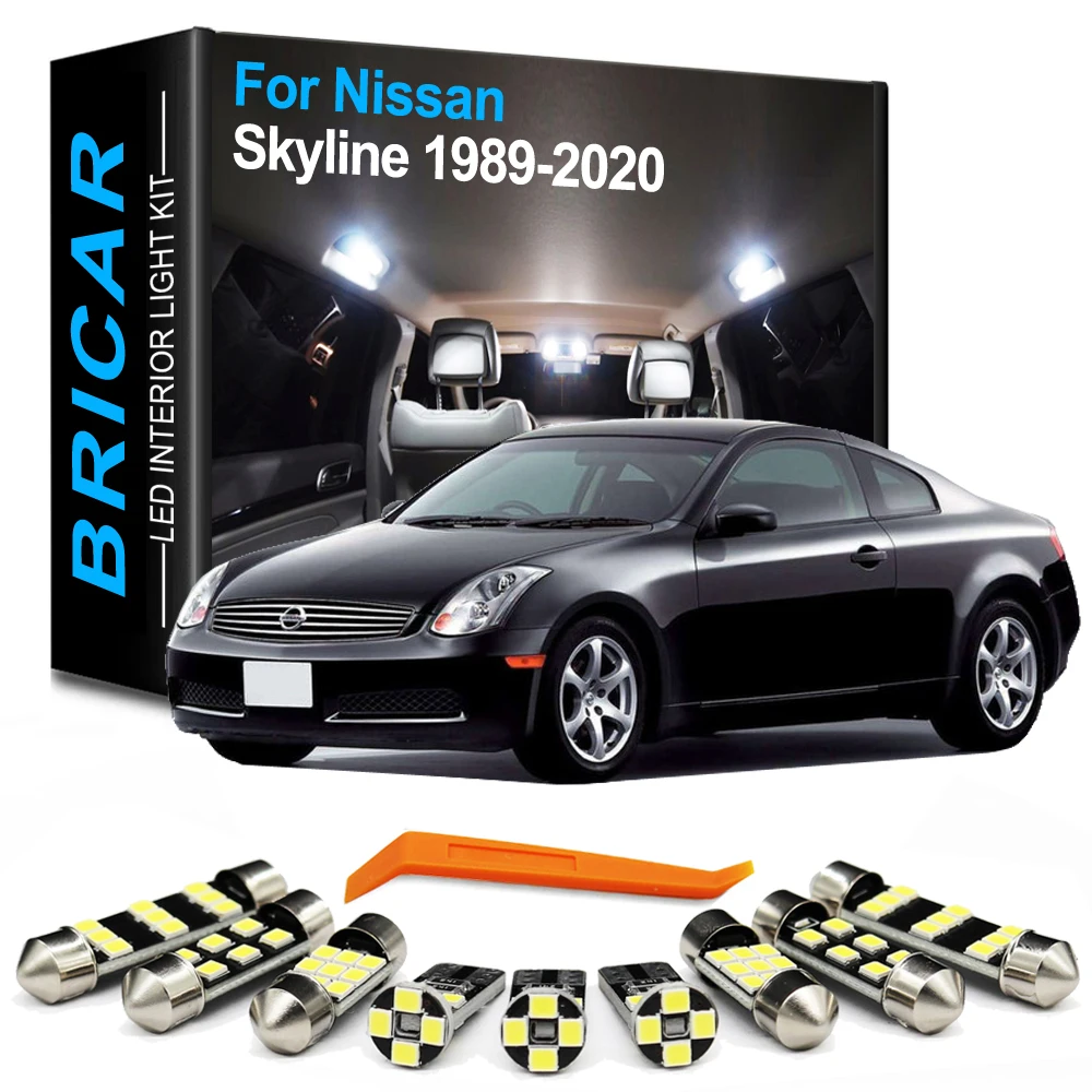 Brlcar Canbus LED Interior Bulb Light Kit For Nissan Skyline R32 R33 R34 V35 V36 V37 1989-2017 2018 2019 2020 Car Indoor Lamp