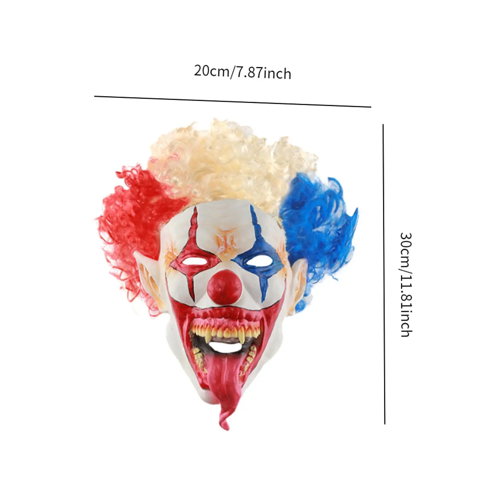 قناع المهرج الرعب الإبداعي زومبي قناع اللاتكس غطاء الوجه الكامل للعب الأدوار
