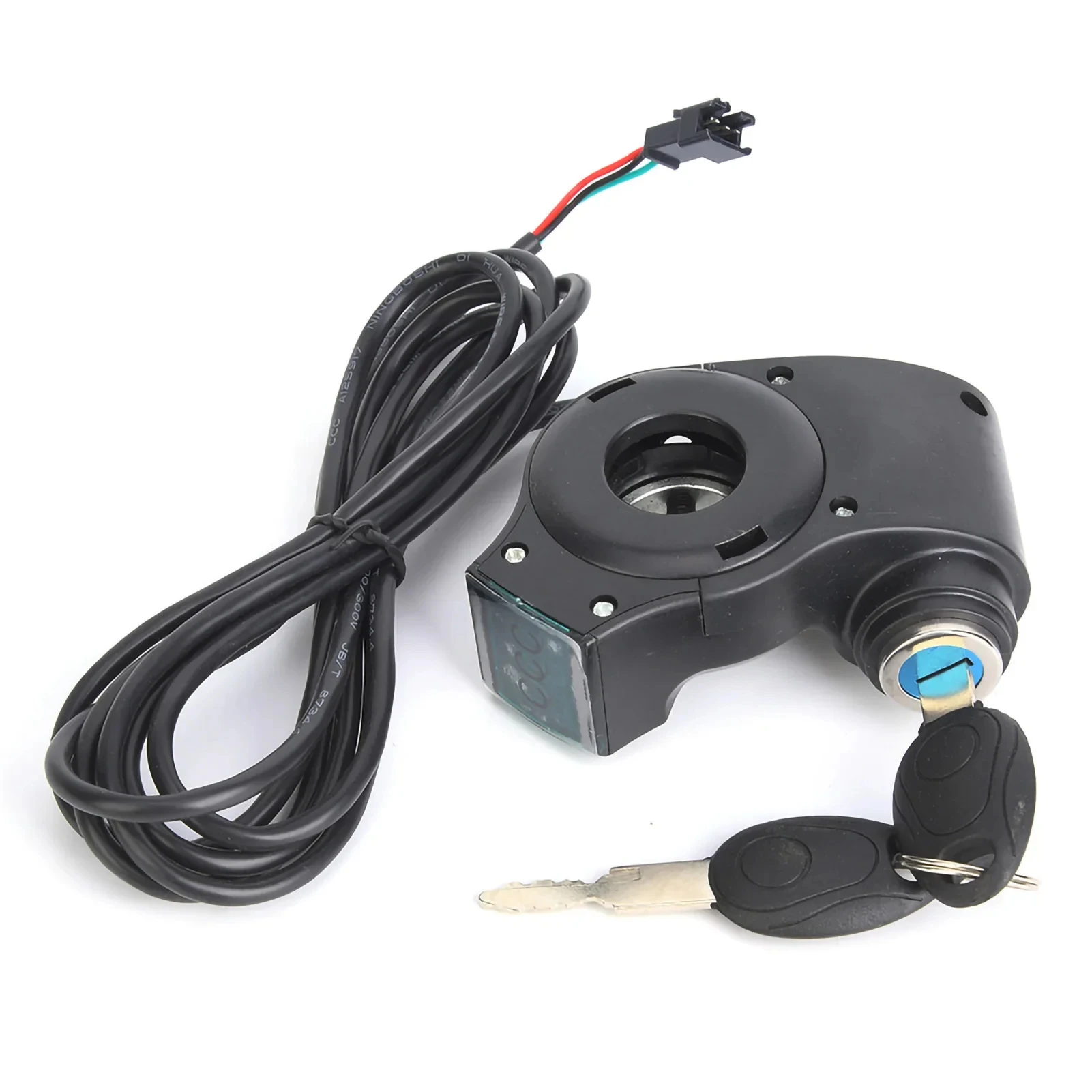 E-Bike Throttle Digital Battery Voltage Display Switch Power with Key Lock E-Bike Voltage Display E-Bike Battery Display