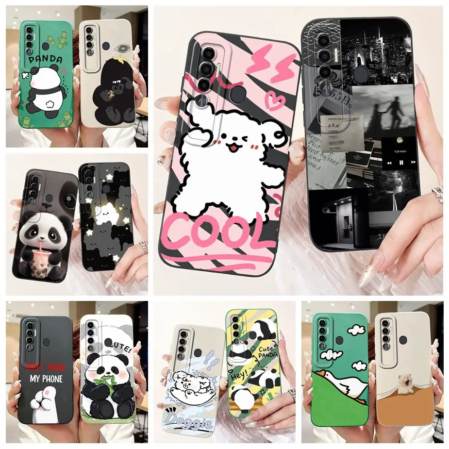 For Tecno Spark 7 7P 7T Case Spark7 Pro Funny Cartoon Painted Cover Soft TPU Phone Case For Tecno Spark 7 Pro Spark 7P 7T Bumper