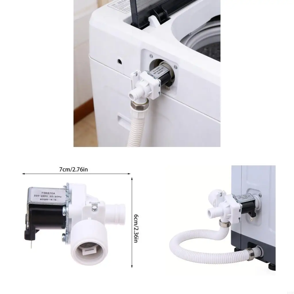 F92F FCD270A Washer Water Inlet Solenoid Valves Universal Washing Machine Inlet Valves Electric Washers Replacement Part