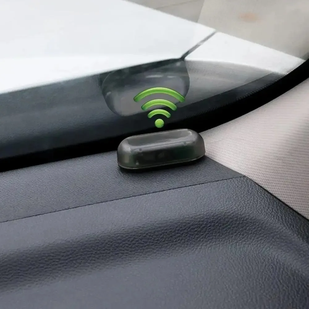 1Pcs Solar Powered Car Fake Security Light Simulated Dummy Alarm Wireless LED Flashing Lamp Anti Theft Warning Caution Light