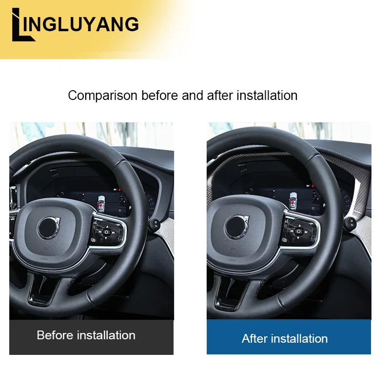 For Volvo XC60 S60 V60 Center Console Dashboard Decorative Frame Patch Center Console Interior Car Accessories