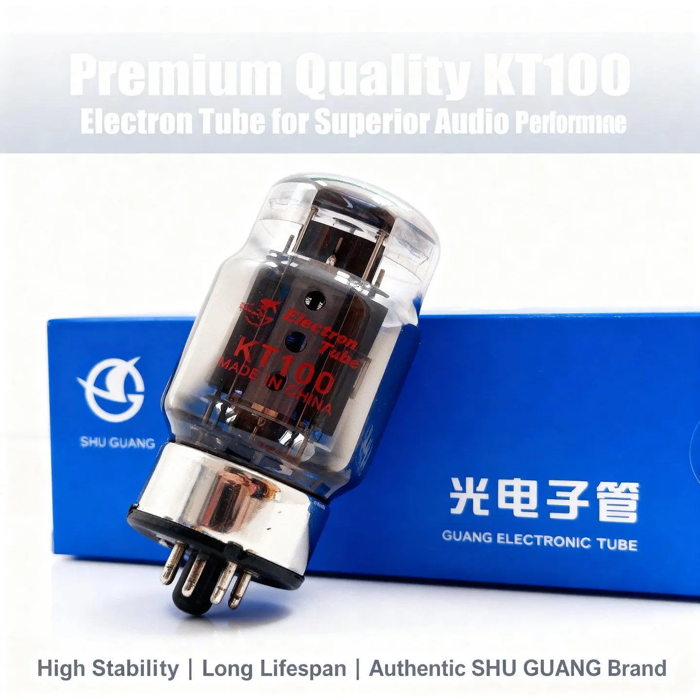 Shuguang KT100 Vacuum Tube - Compatible with KT88/6550 - High Power Audio Amplifier Upgrade