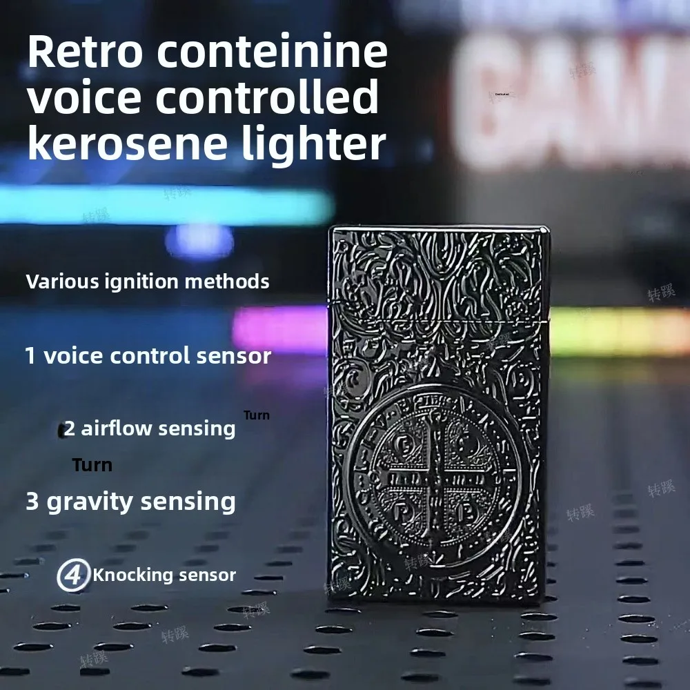 

Double sided carving technology, intelligent voice control for open flame lighters and cigarette lighters, cigarette accessories