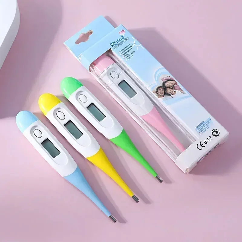 

Oral Armpit Digital ElectronicThermometer Soft Head Home First Aid Kit Fever Baby Adult Head Temperature Measurement Instrument