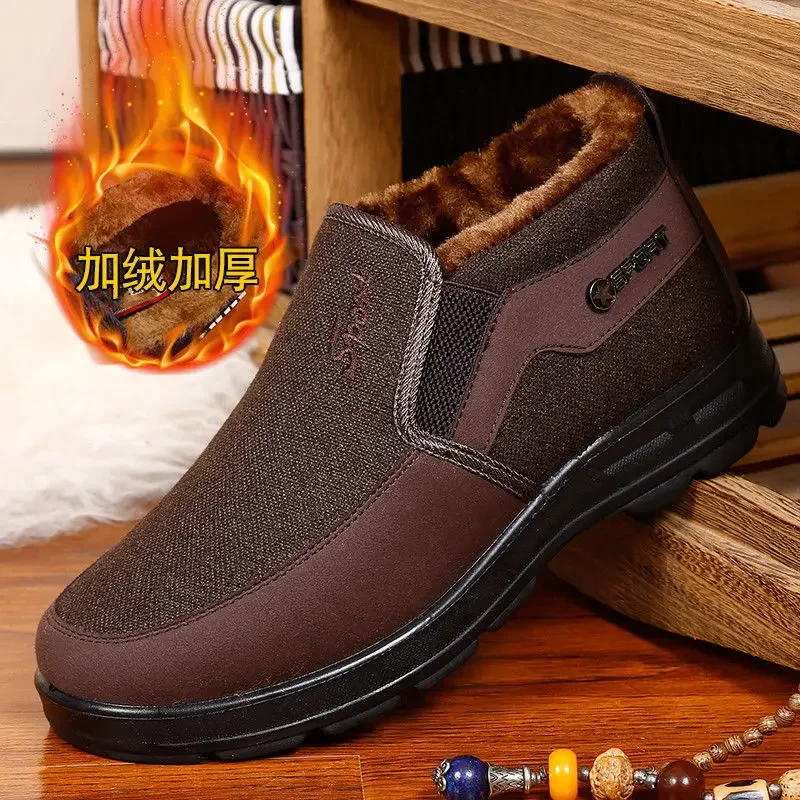 Shoes Winter Warm Ankle Boots Men Snow Winter Boots for Men Mens Winter Shoes Black Work Shoes Big Size 48 Botas Masculina2023