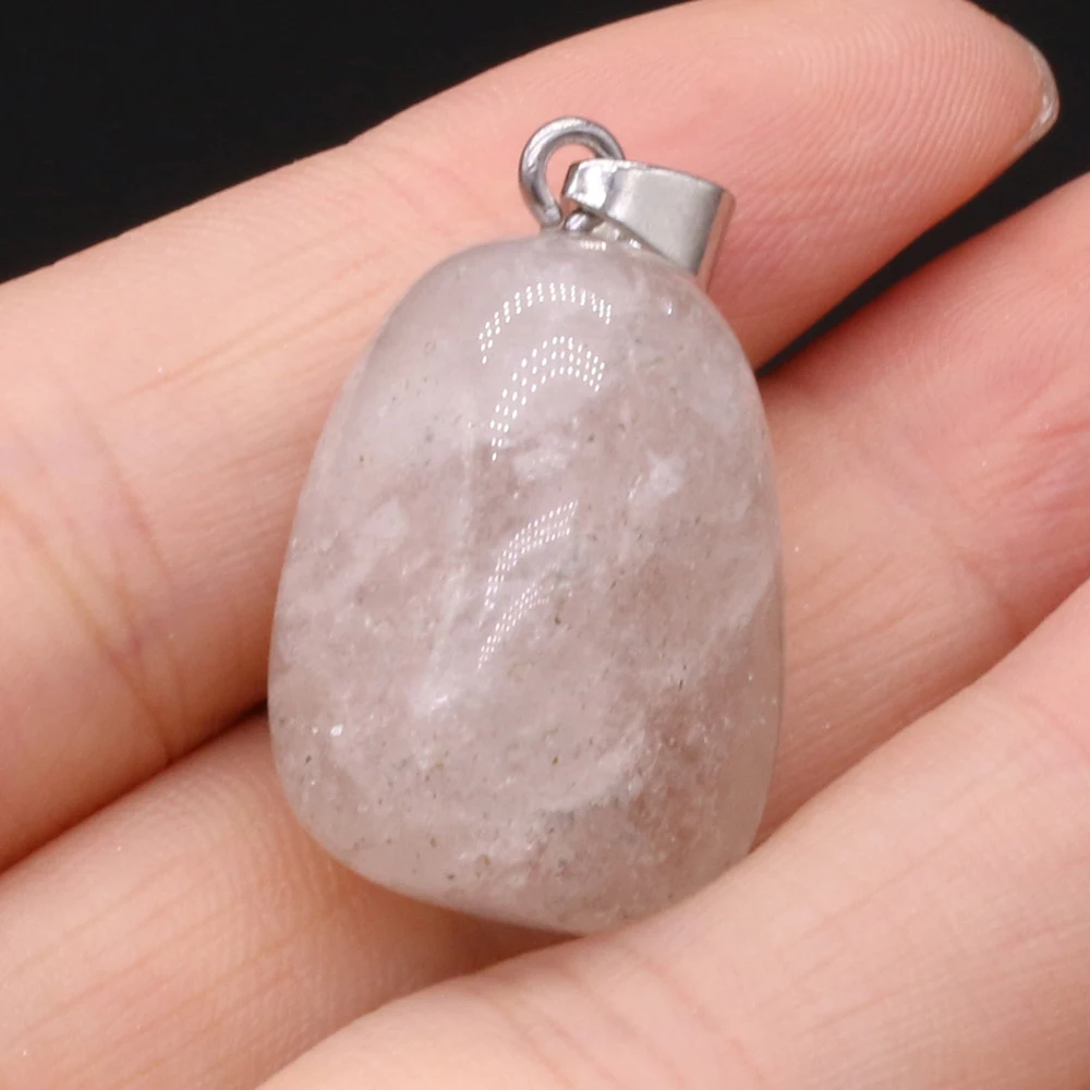 Natural Semi-precious Stone Pendant Irregular Cherry Blossom Agate for DIY Jewelry Making Necklace Size15x20-18x25