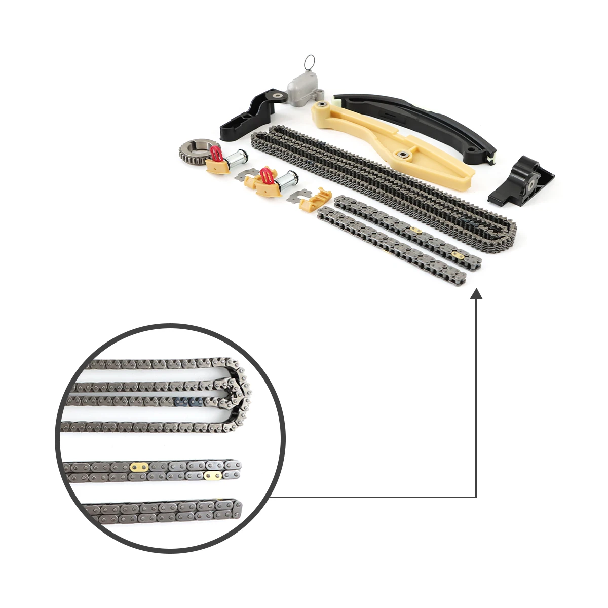 1set Timing Chain Kit for Ford Edge Eplorer F150 Flex Mutang Police Taurus Transit MKS MKZ MKX 3.5L 3.7L With 1 Year Warranty