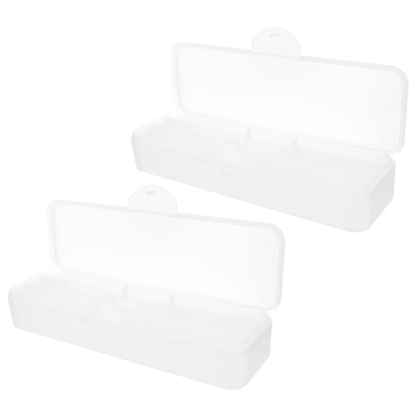 2Pcs Professional Nail Art Tool Box High-Density PP Manicure Tool Organizer for Grinding Tools Salon Storage Case Nail Salon