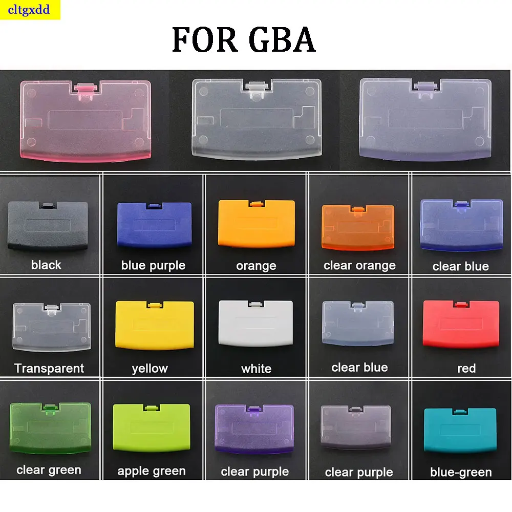 Cltgxdd 1 piece FOR GBA Colored Plastic Battery Cover Rear Door Battery Cover Door Cover 13 Colors for Replacement