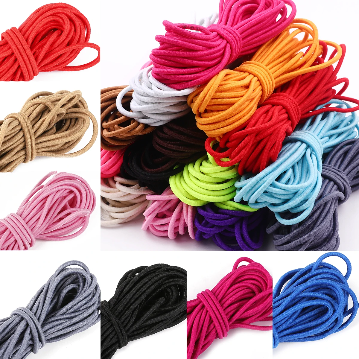 5M 2/2.5mm Durable Elastic Cord for DIY Jewelry Beading String Cord, Ideal for Necklaces & Beading