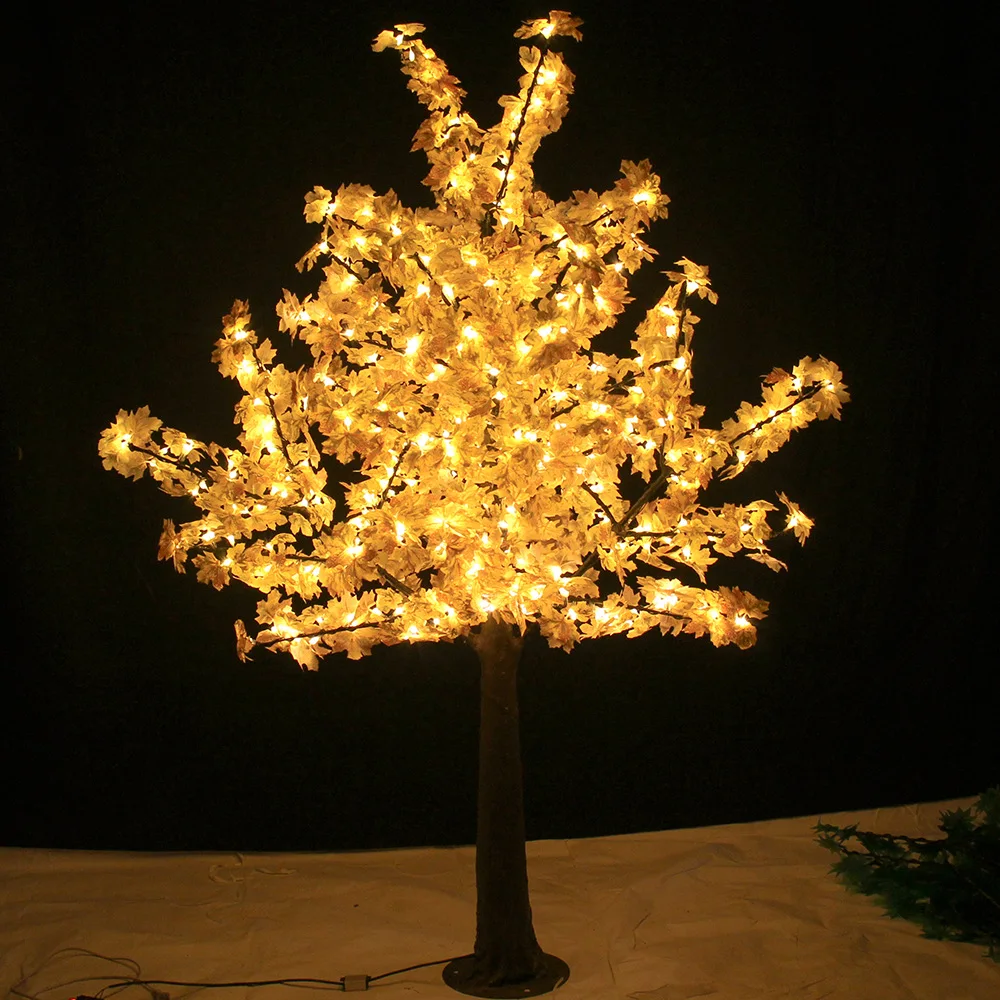 

2M Height LED Artificial Maple leaf Trees Christmas Light 864pcs LED Bulbs 110/220VAC Rainproof fairy garden decor