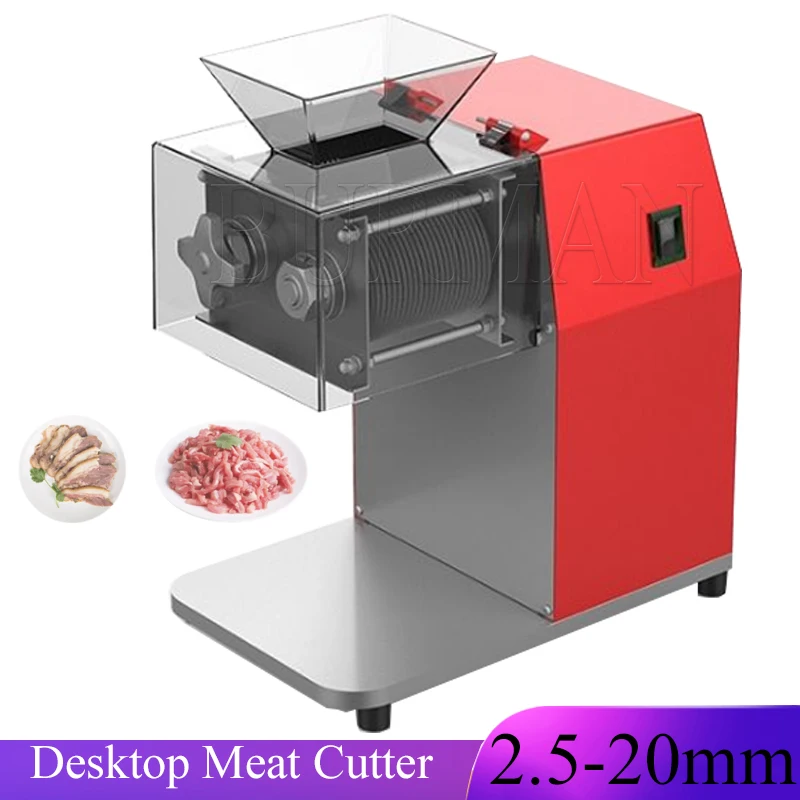 

Commercial Household Desktop Meat Cutter Machine Red Electric Fresh Meat Slicer Shredder Dicer For Sale