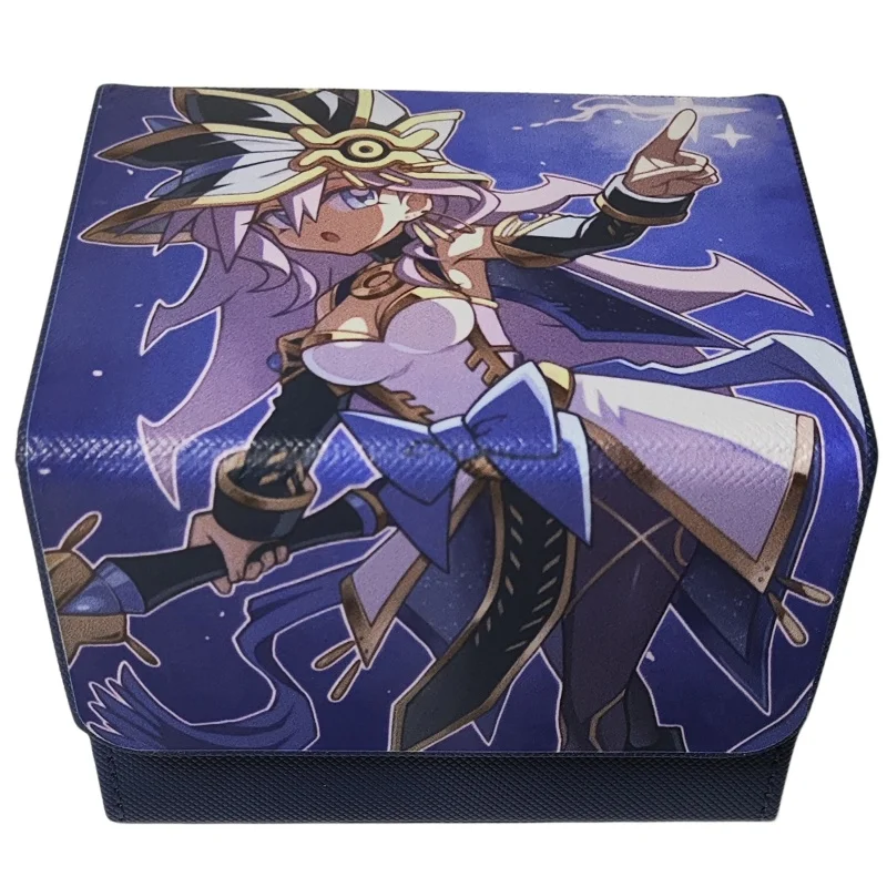 Yu-Gi-Oh etui na karty Exodia Kurikara niebieskie oczy biały smok prometean DIY skórzane figurki figurka gra kolekcjonowanie przechowywanie pudełko