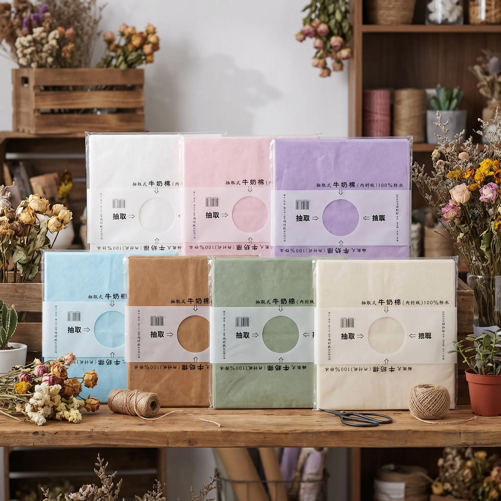 266枚入り 防水韓国風花柄ラッピングペーパー ブーケ用 ポ - Supply Florist のレビューと価格