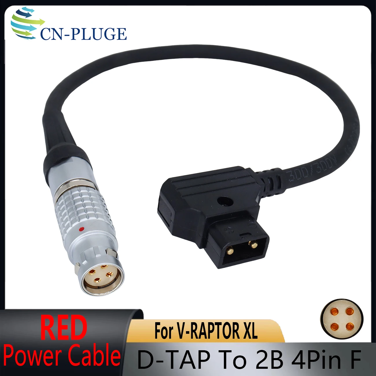 RED V-RAPTOR XL  Camera D-TAP To 2B 4Pin Power Cable