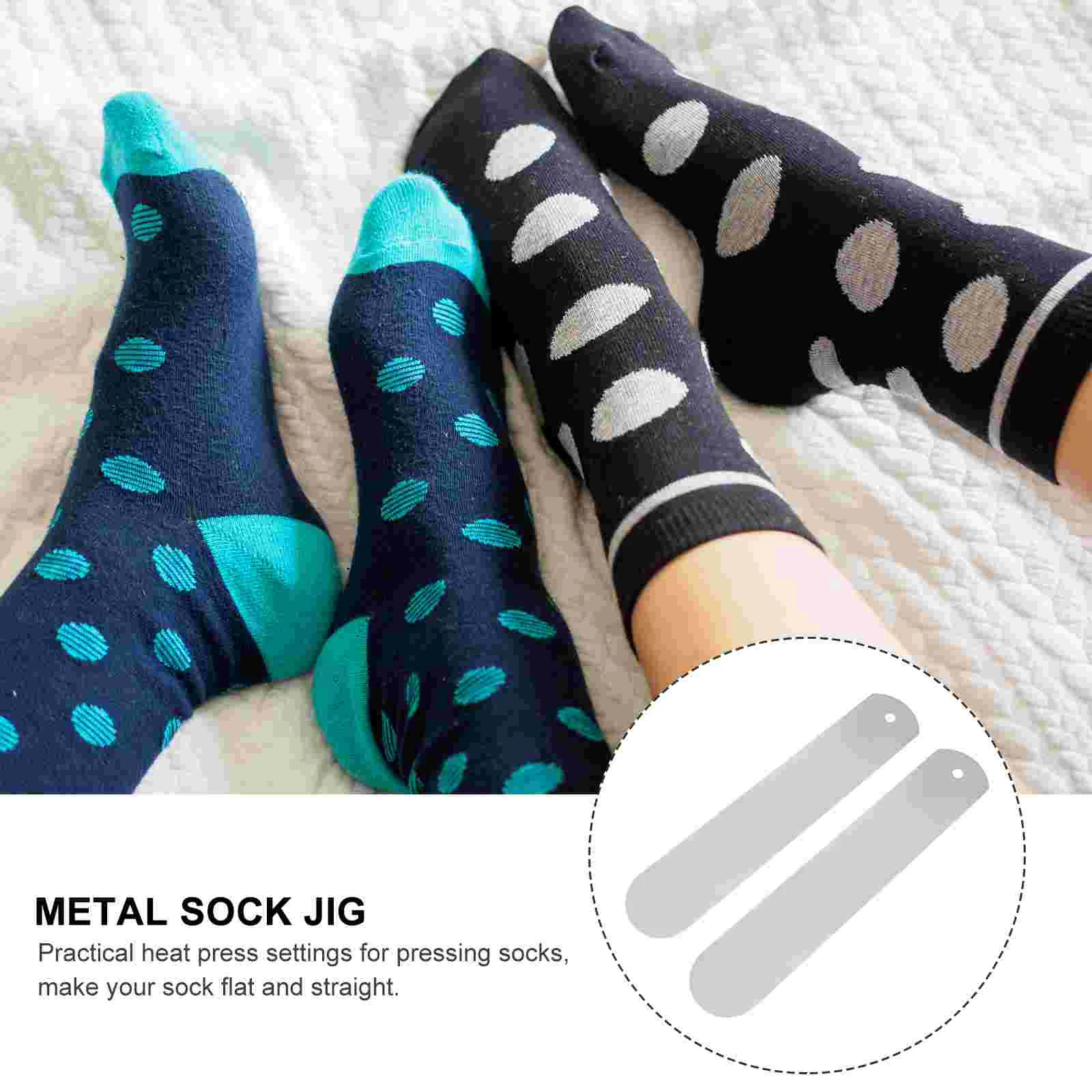 2 Pcs Straight Socks Shaping Board Printing Jig Ons Blank Accessory Aluminium Metal Aluminum Sublimation Baby Heated