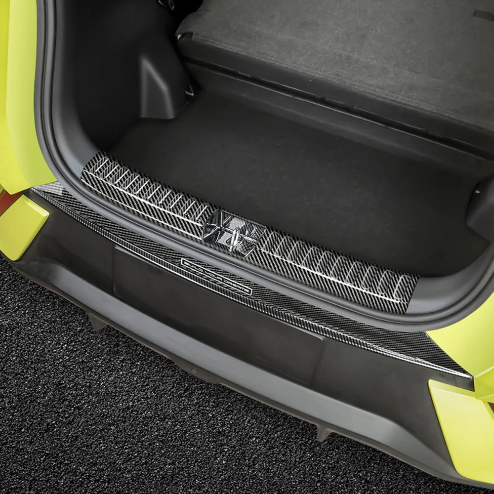 

For BYD Seagull Dolphin Mini Surf Carbon Fiber Patterned Rear Guard ABS Material Modification Product Trunk Door Sill Strip