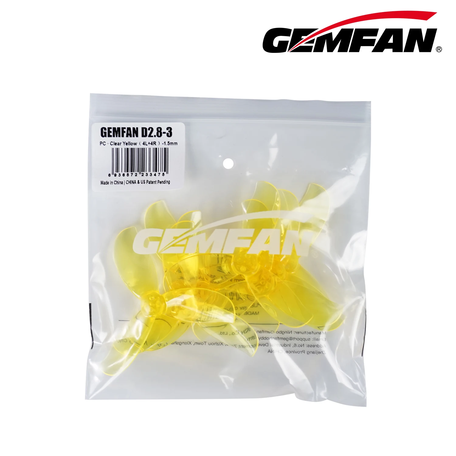 GEMFAN D2.8-3 FPV Propellers, 4PCS, Smooth Flight for DJI O4 Transmission