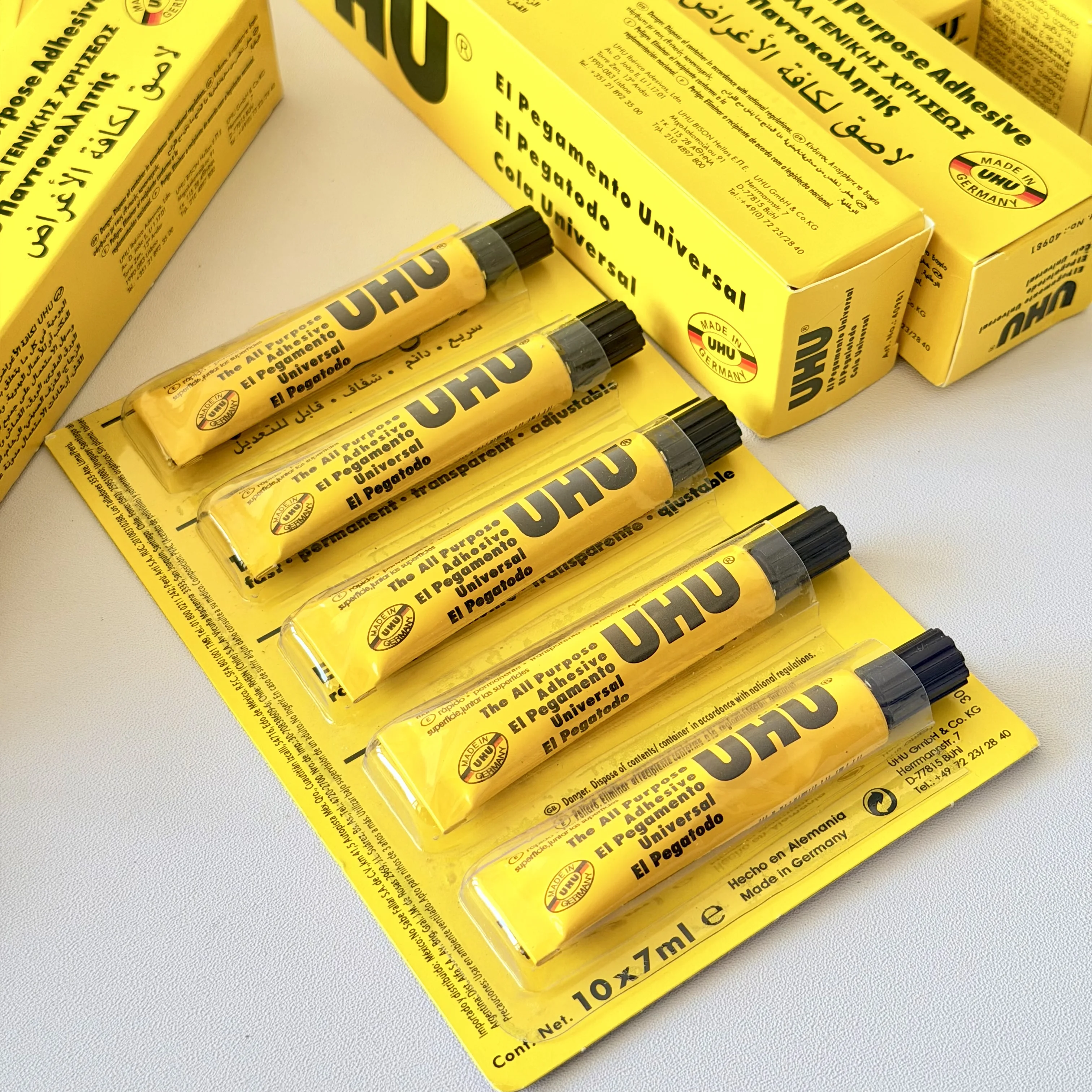 UHU 35/60ML All Purpose Transparent Adhesive Glue Extra Strong Clear Glue Handmade Model Glue Fabric Leather Glue DIY Glue