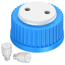 Bouchon de remplissage de sécurité pour bouteille en verre, bouchon de livraison de solvant, 2 trous de filetage, GL45, 1/8 po, 28 po, 1/4 po, OD