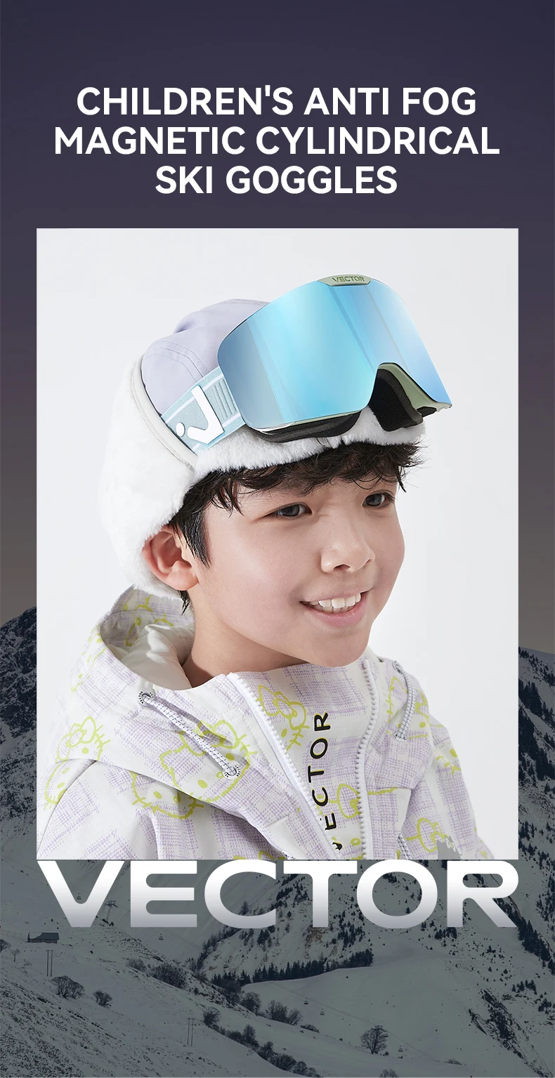 VECTOR Brand Ski Goggles Children Snowboard Goggles Glasses for Skiing UV400 Protection Skiing Snow Glasses Anti-Fog Ski Mask
