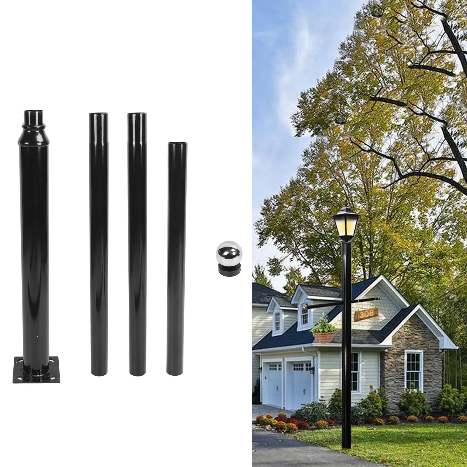 

Уличный фонарный столб высотой 13 футов, раздельный, для наружного освещения, с функцией мониторинга, опорный