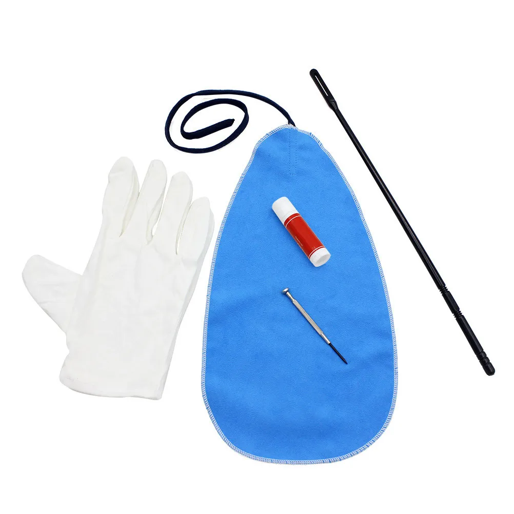 1Set Wind Instrument Cleaning Kit High Quality Cotton Cloth Inner Outer Maintenance Tools for Saxophone Flute Piccolo Clarinet