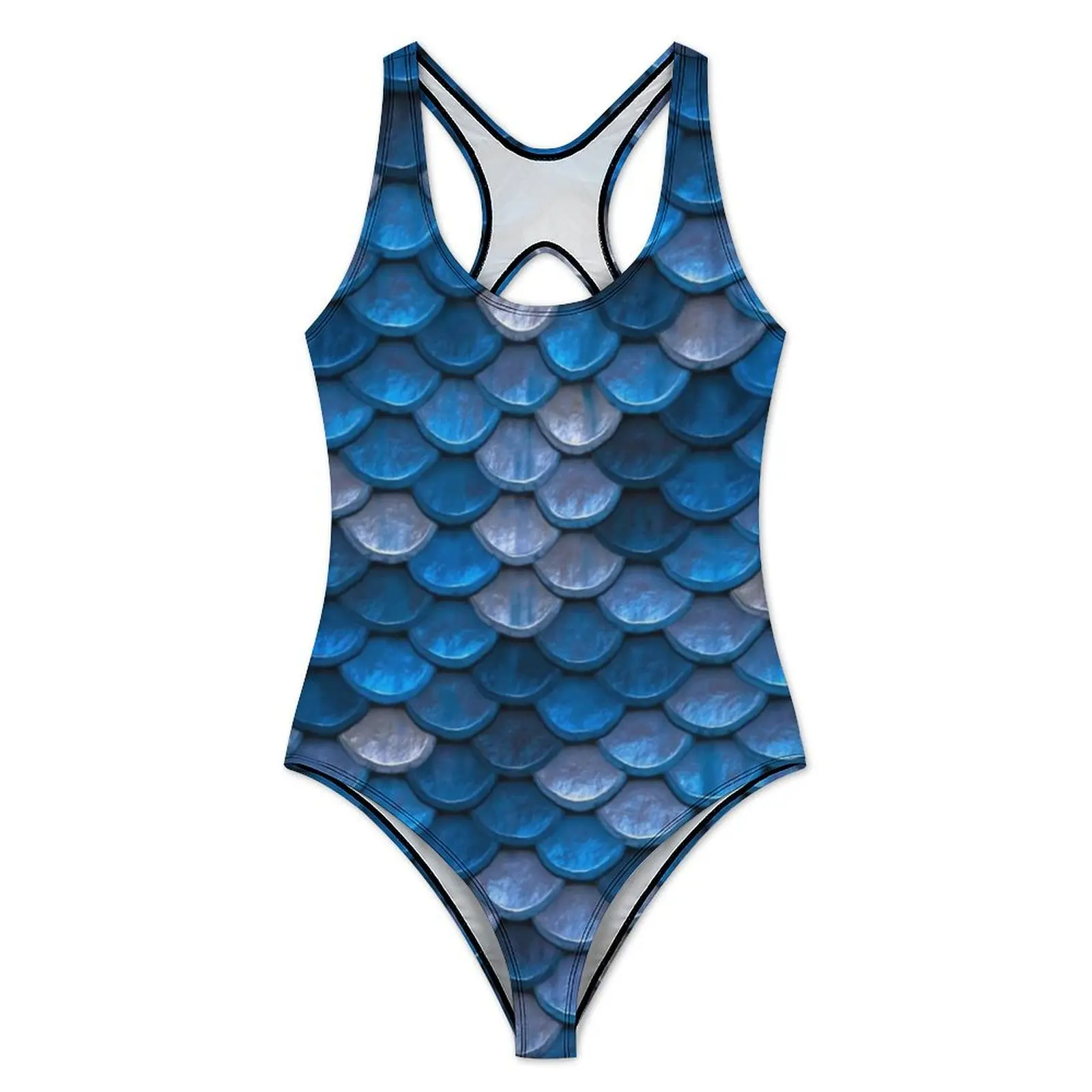 

Красочный металлический купальник, сексуальный цельный купальник с принтом синей чешуи, боди с эффектом пуш-ап, милый праздничный купальный костюм для бассейна