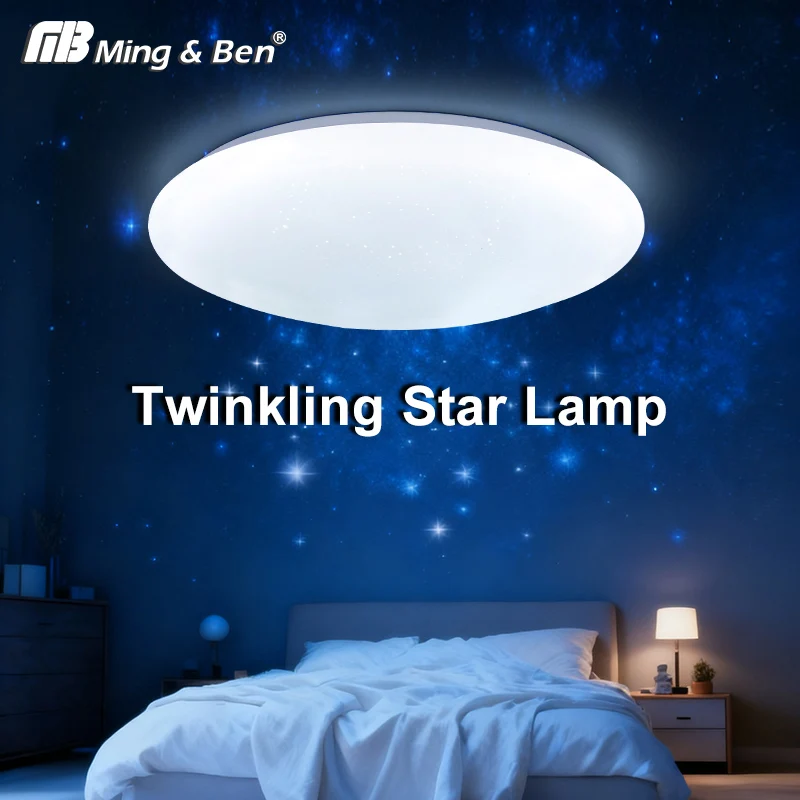 

Modern LED Ceiling Light 220V 16W Cold White Neutral Light Round Twinkling Starry Sky Home Lighting For Bedroom Kitchen Hallway