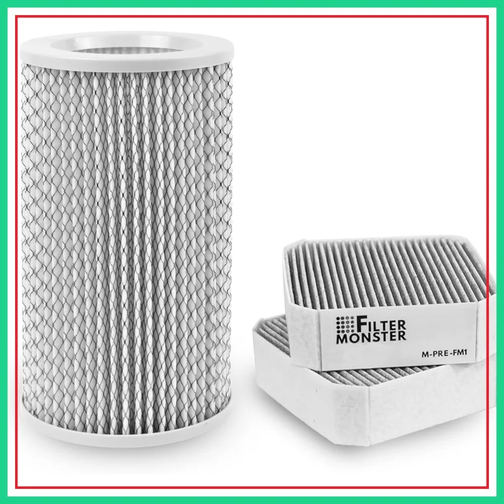 

Replacement Filter with 2 Coconut Carbon Pre-Filters, Set of 3 for Air Purifier