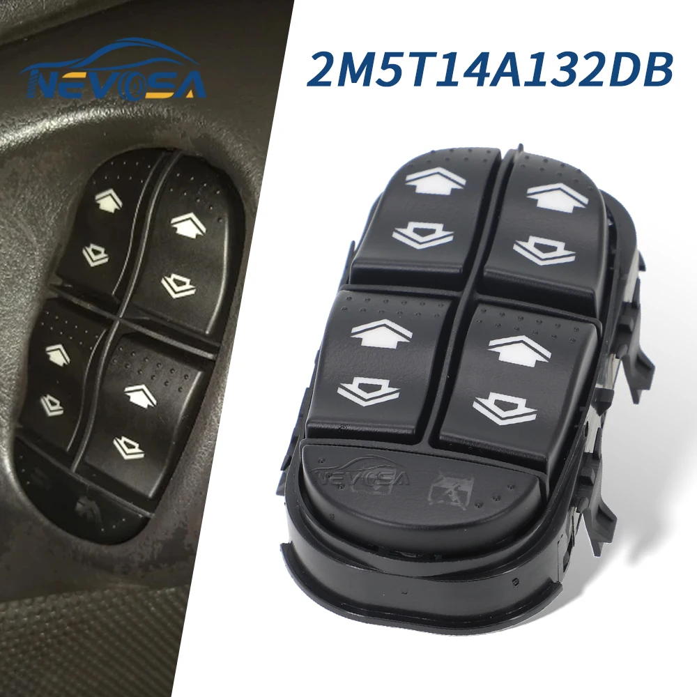 Master Power Window Lifter Control Switch For 1998-2003 2004 2005 Ford Focus Mk1 98AB-14A132-DE 2M5T14A132DB 98AB14A132DE