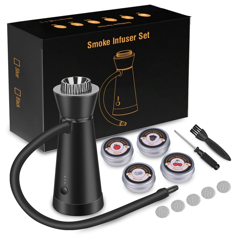 

Cocktail Smoker, Electric Food And Beverage Portable Smoking Tool, Indoor And Outdoor Smoke Injector Handheld Smoker Durable