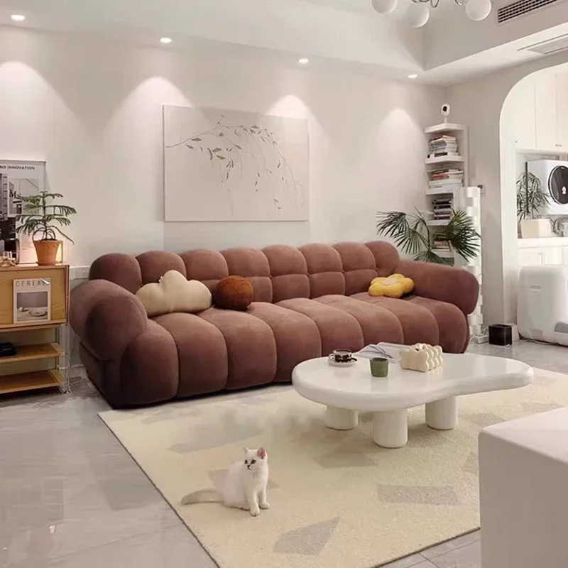 Designer Living Room Sofas Nordic Lazy Relaxing Sleeping Puffs Modern Sofa Couch Recliner Muebles Para El Hogar Salon Furniture