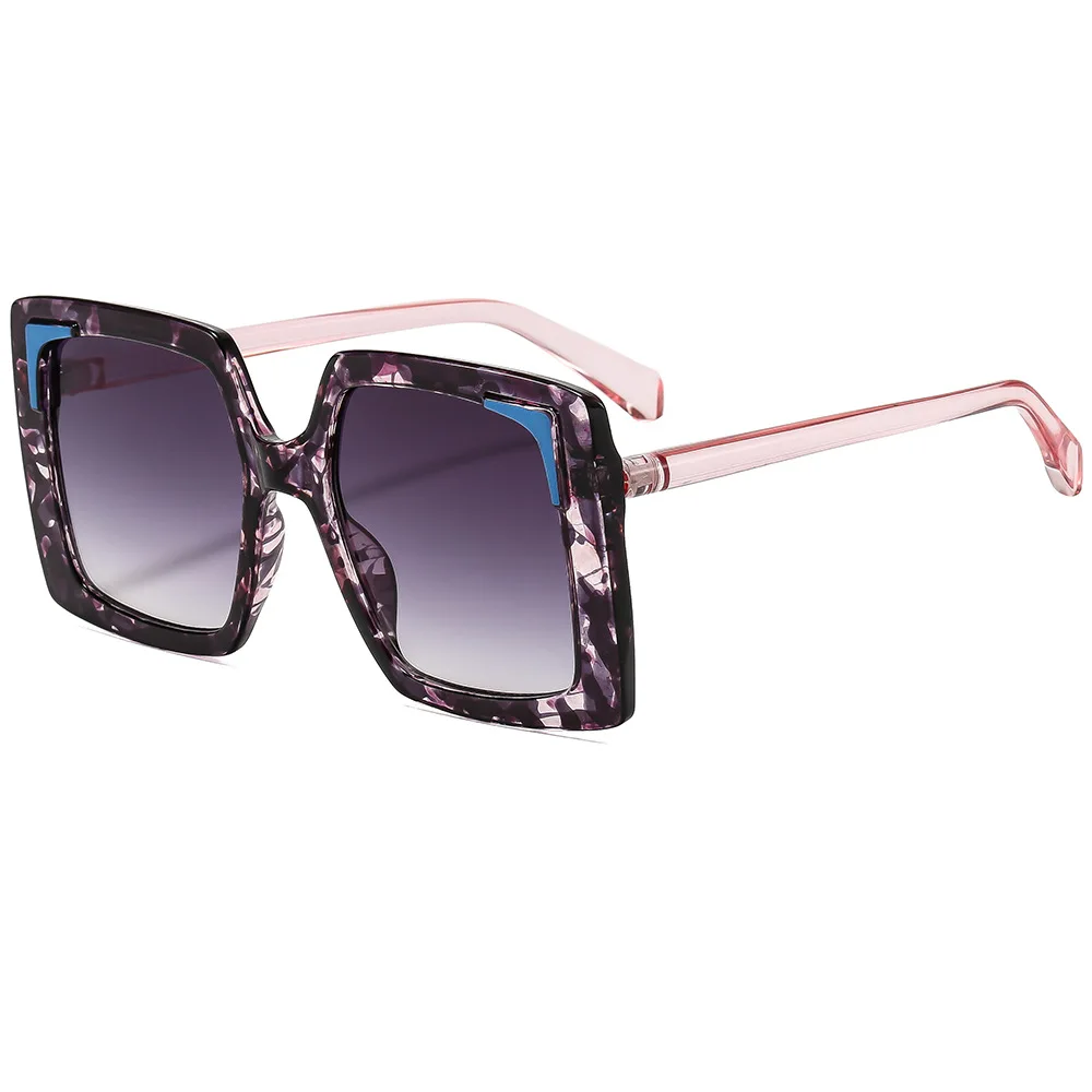 

New Retro Large Frame Square Gradient Women Sunglasses Y2K Personalized Brand Frame Design Trendy Versatile Men Glasses UV400